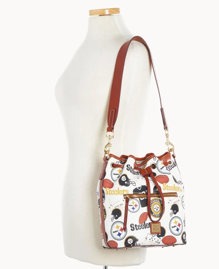 NFL Steelers Drawstring Steelers Woman Dooney and Bourke Shoulder Bags NFL Steelers Drawstring Steelers Woman Dooney and Bourke Shoulder Bags