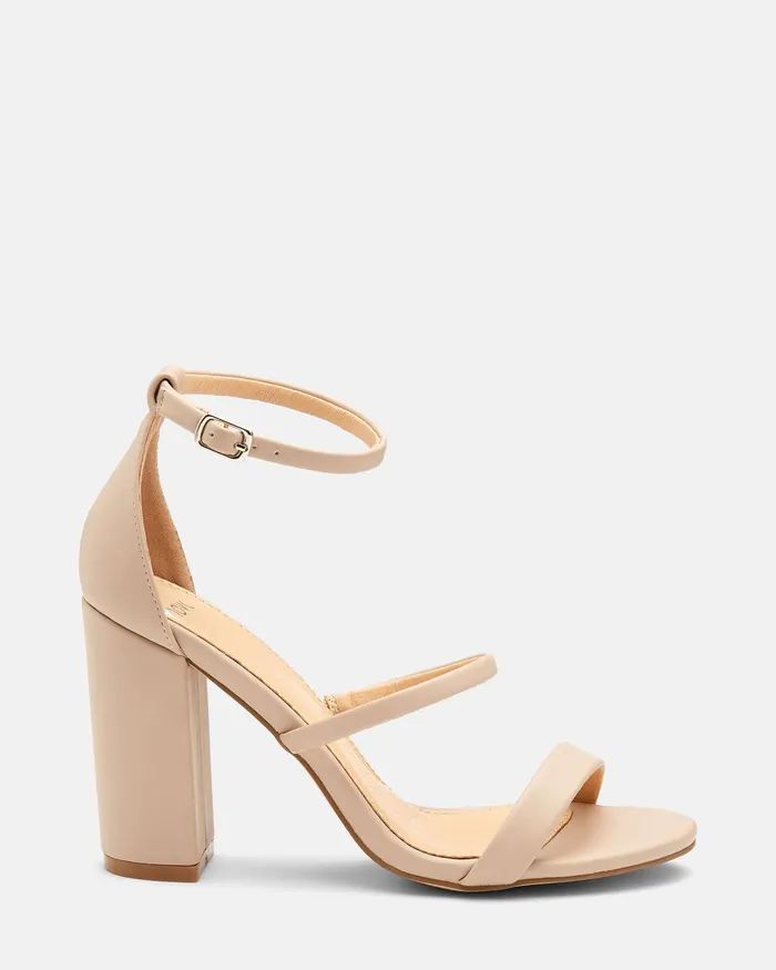 NOVO Shoes Block Heels Women MONTAGUE Nude Block Heels