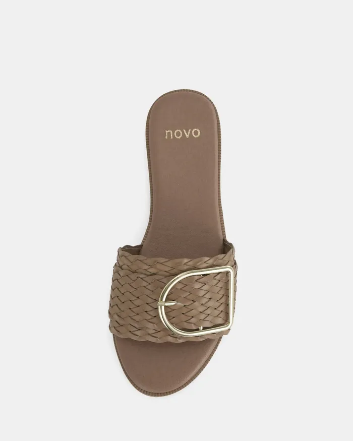 NOVO Shoes Flat Sandals Women RENE ALMOND PLAIT Sandals