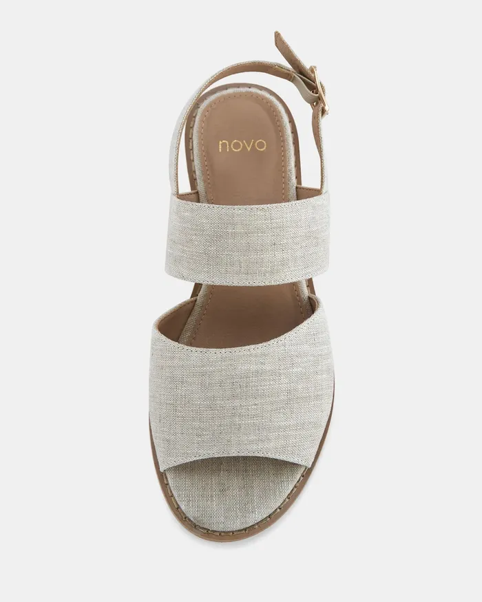 NOVO Shoes Flat Sandals Women TAILS LINEN Flat Sandals