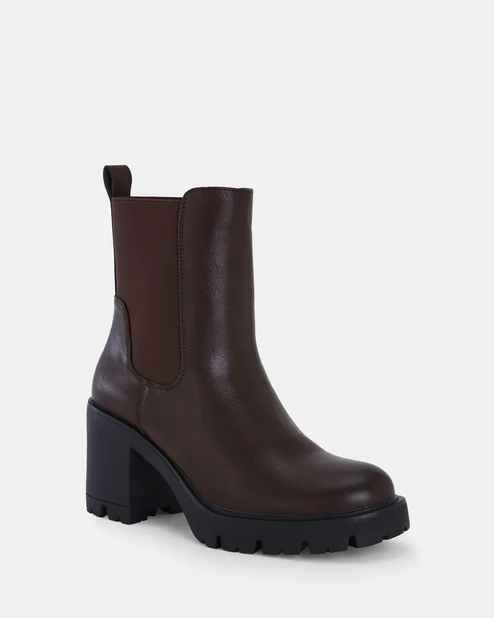 NOVO Shoes KATEY TAN Slip On Boots Women Ankle Boots