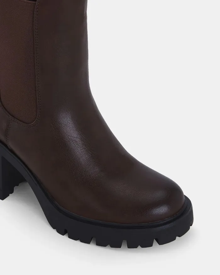 NOVO Shoes KATEY TAN Slip On Boots Women Ankle Boots