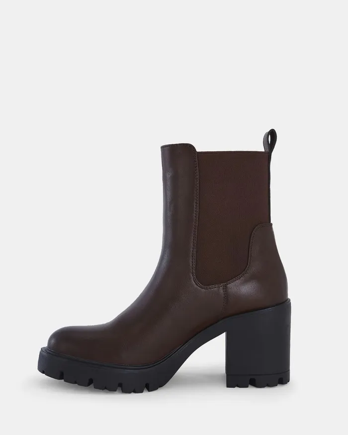 NOVO Shoes KATEY TAN Slip On Boots Women Ankle Boots
