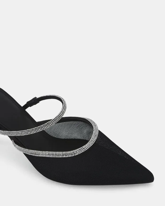 NOVO Shoes Party Women ZIGBY BLACK Closed Toe Heels