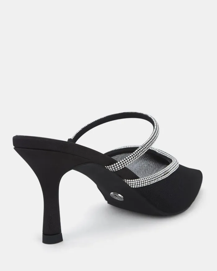 NOVO Shoes Party Women ZIGBY BLACK Closed Toe Heels
