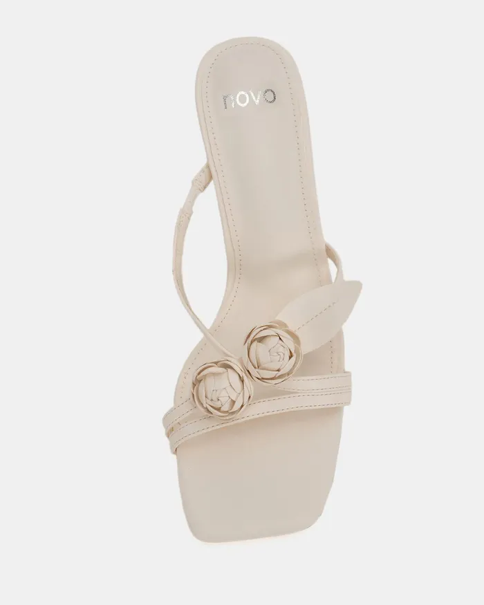 NOVO Shoes UMII WHITE Block Heels Women Party