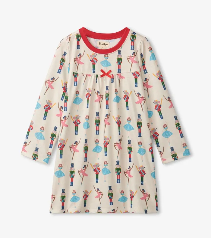 Nutcracker Long Sleeve Girls Nightgown Hatley