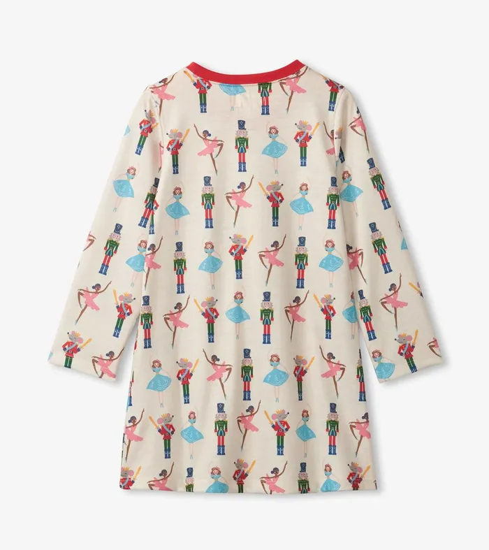 Nutcracker Long Sleeve Girls Nightgown Hatley