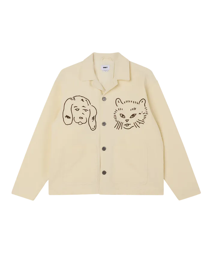 OBEY Clothing JACKETS Men VESTA SHIRT JACKET Egret