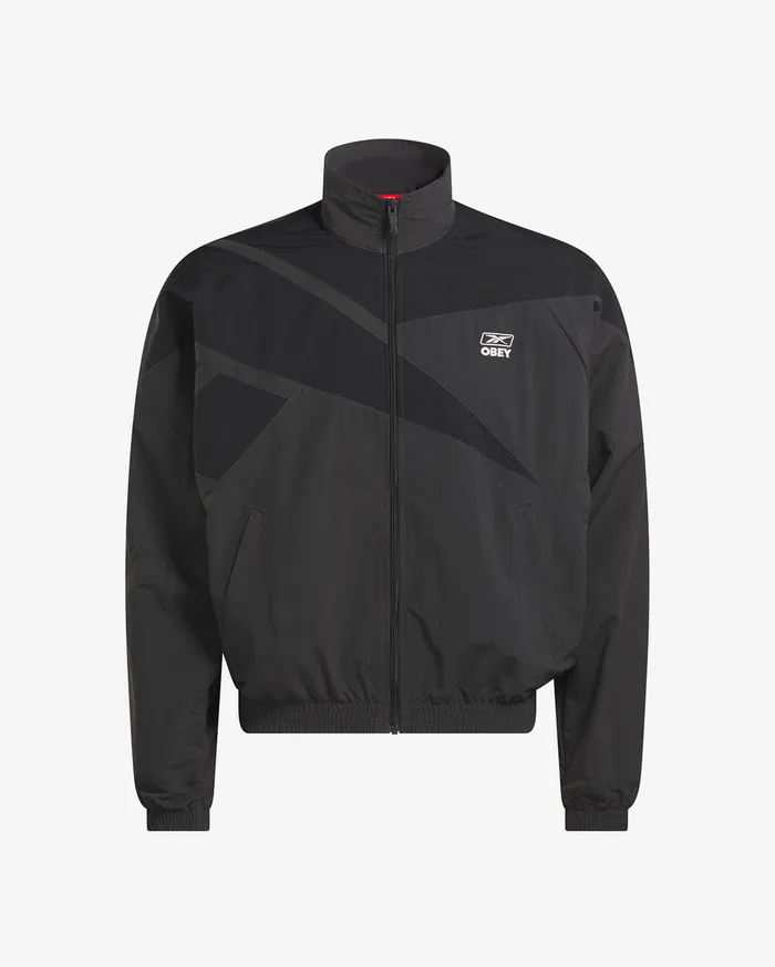 OBEY Clothing REEBOK x OBEY TRACK JACKET Washed Black Men JACKETS