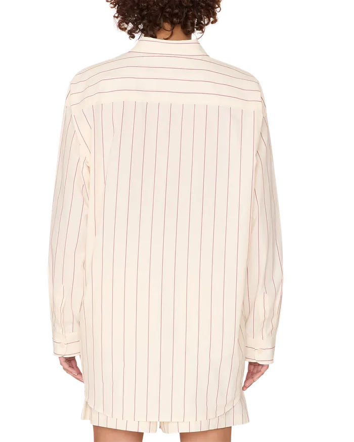 OBEY Clothing TOPS Women PRIMAVERA STRIPE SHIRT Tofu Multi