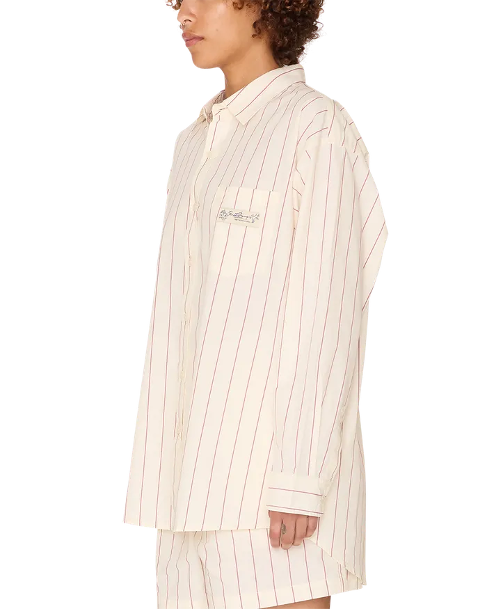 OBEY Clothing TOPS Women PRIMAVERA STRIPE SHIRT Tofu Multi