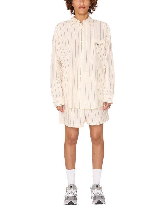 OBEY Clothing TOPS Women PRIMAVERA STRIPE SHIRT Tofu Multi