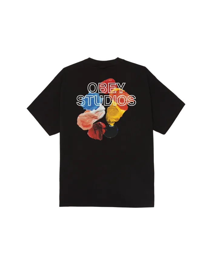 OBEY STUDIOS PALETTE CLASSIC TSHIRT Black TSHIRTS OBEY Clothing Men
