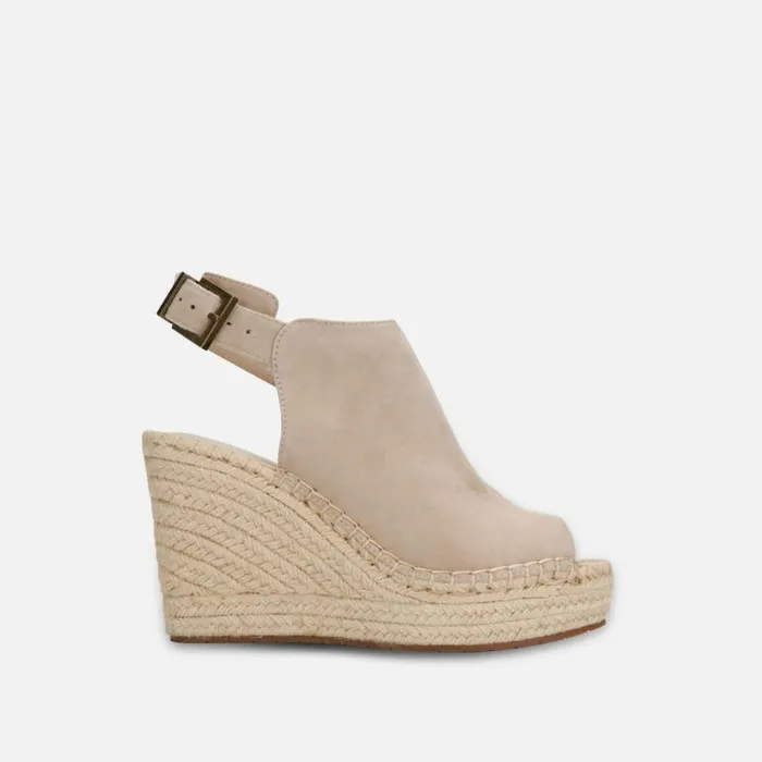 Olivia Suede Espadrille Wedge Almond Women Kenneth Cole Sandals