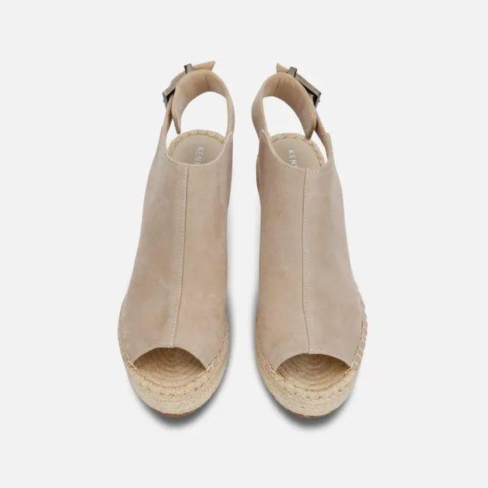 Olivia Suede Espadrille Wedge Almond Women Kenneth Cole Sandals
