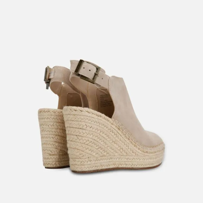 Olivia Suede Espadrille Wedge Almond Women Kenneth Cole Sandals