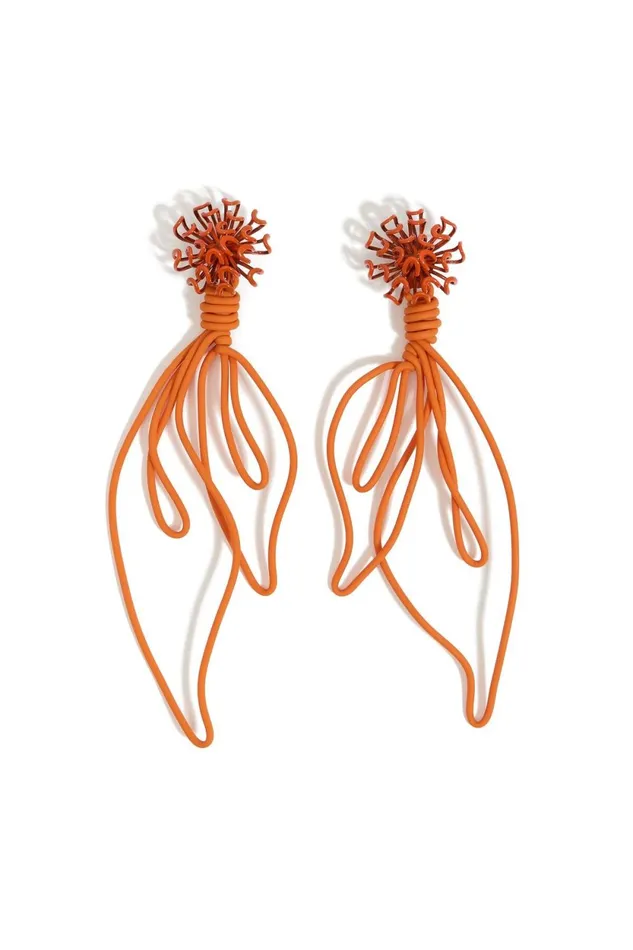 Orange Chrysanthemum And Leaves Earrings Orange Women Bimba Y Lola Bimba Y Palomo Orange Chrysanthemum And Leaves Earrings Orange Women Bimba Y Lola Bimba Y Palomo