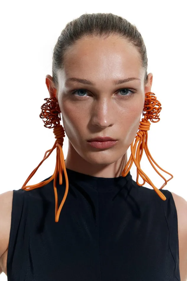 Orange Chrysanthemum And Leaves Earrings Orange Women Bimba Y Lola Bimba Y Palomo Orange Chrysanthemum And Leaves Earrings Orange Women Bimba Y Lola Bimba Y Palomo