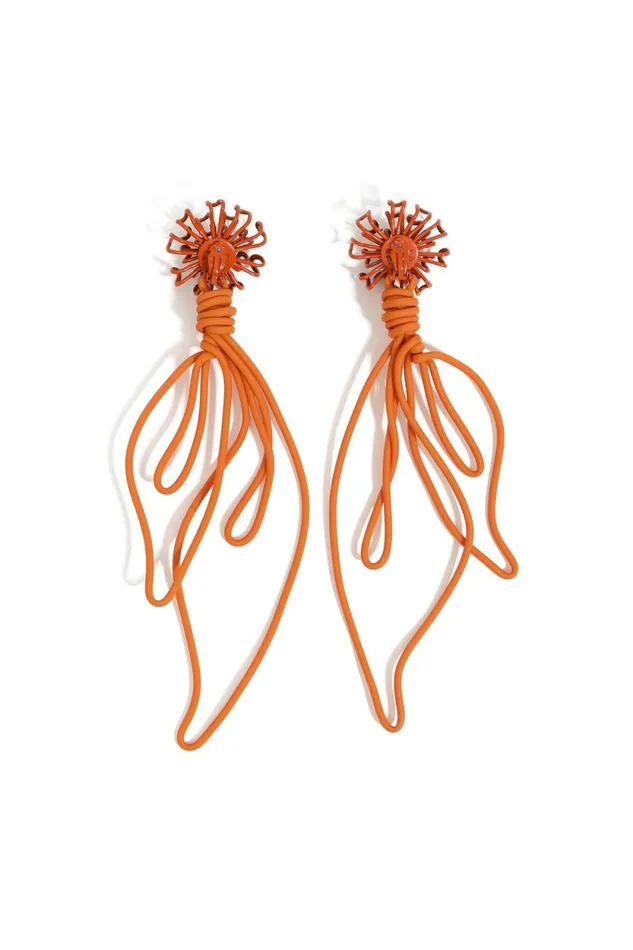 Orange Chrysanthemum And Leaves Earrings Orange Women Bimba Y Lola Bimba Y Palomo Orange Chrysanthemum And Leaves Earrings Orange Women Bimba Y Lola Bimba Y Palomo