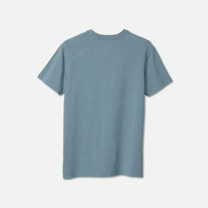 Organic Cotton Blend Crew Neck Tee In Heathered Aqua Aqua Men Kenneth Cole TShirts Polos