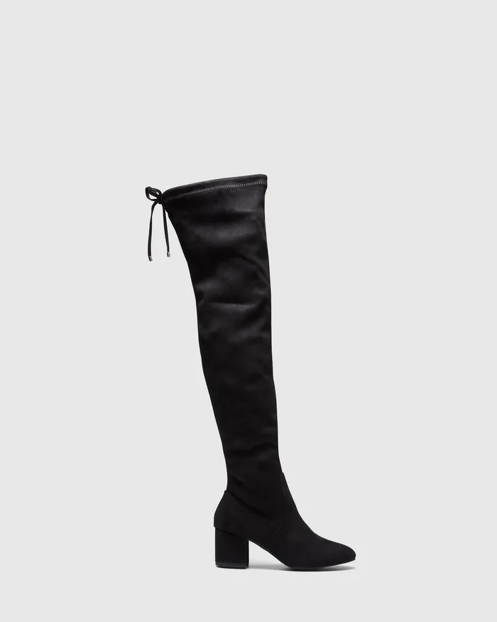ORNELLA BLACK Women Over The Knee Boots NOVO Shoes