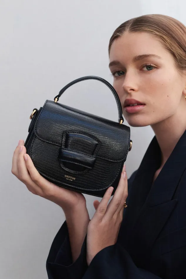 Oroton Carter Texture Mini Day Bag Black Women Mini Bags Oroton Carter Texture Mini Day Bag Black Women Mini Bags
