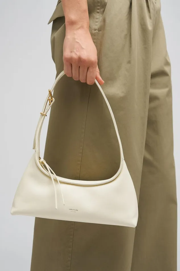 Oroton Cinder Mini Baguette Antique Cream Women Mini Bags Oroton Cinder Mini Baguette Antique Cream Women Mini Bags