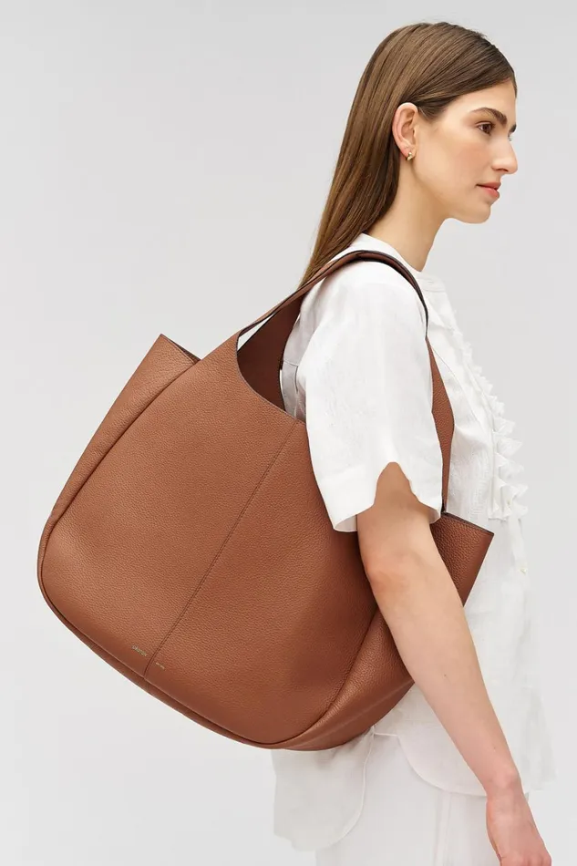 Oroton Emilia Large Tote Brandy Women Shoulder Oroton Emilia Large Tote Brandy Women Shoulder