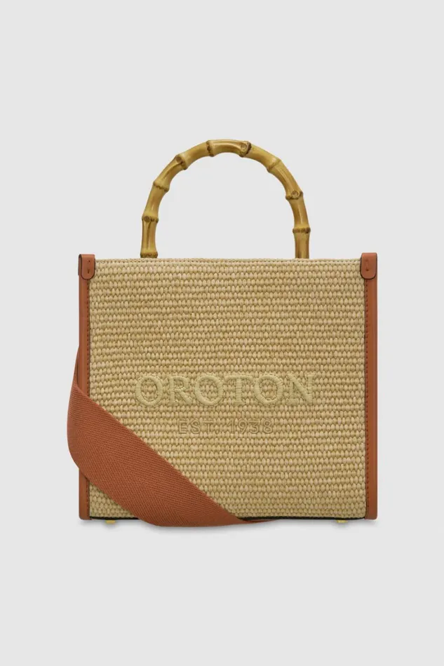 Oroton Lane Straw Tote Amber Women Totes