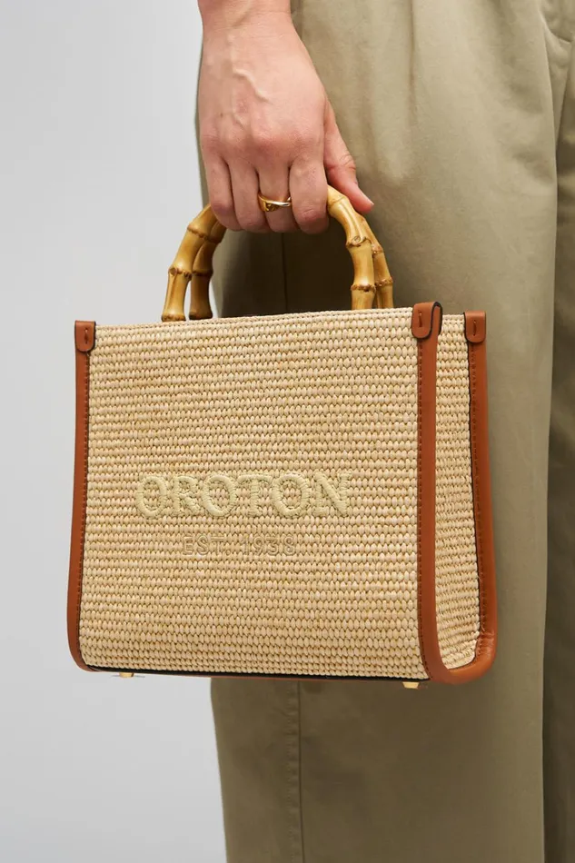 Oroton Lane Straw Tote Amber Women Totes Oroton Lane Straw Tote Amber Women Totes