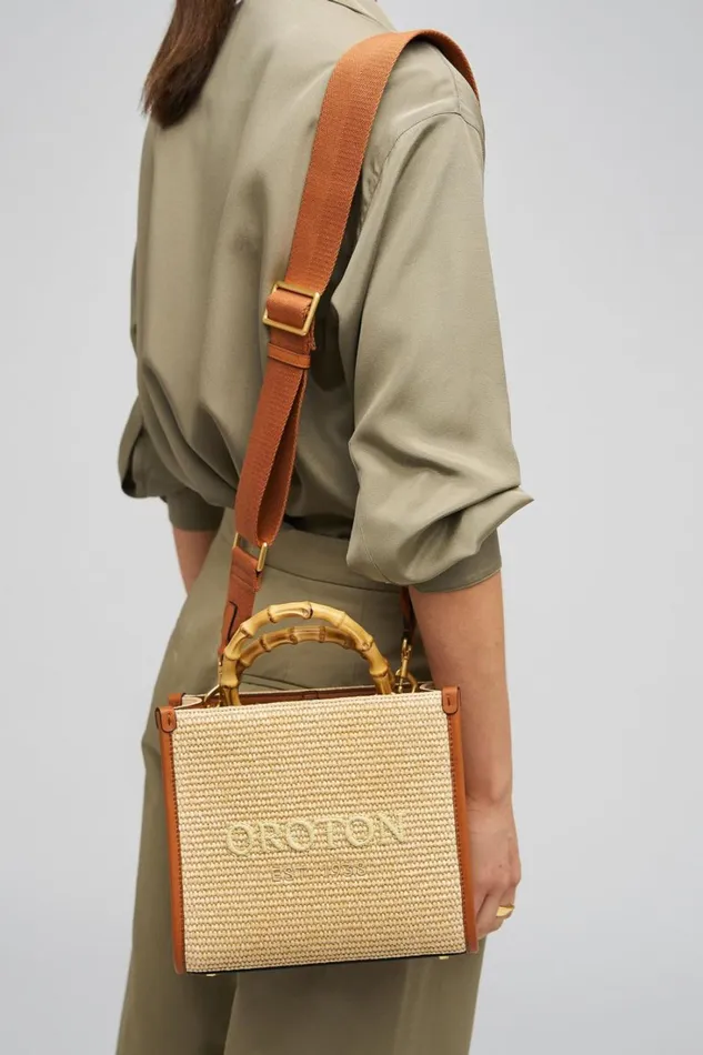 Oroton Lane Straw Tote Amber Women Totes Oroton Lane Straw Tote Amber Women Totes