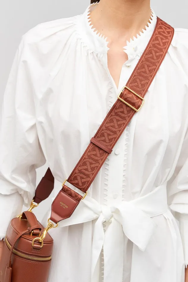 Oroton Logo Bag Strap Barn Red Women Bag Straps