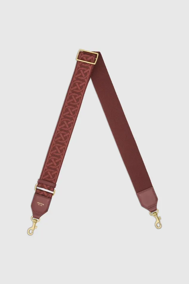 Oroton Logo Bag Strap Barn Red Women Bag Straps Oroton Logo Bag Strap Barn Red Women Bag Straps