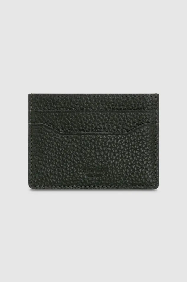 Oroton Marcus Peb Credit Card Sleeve Vine WomenMen Wallets
