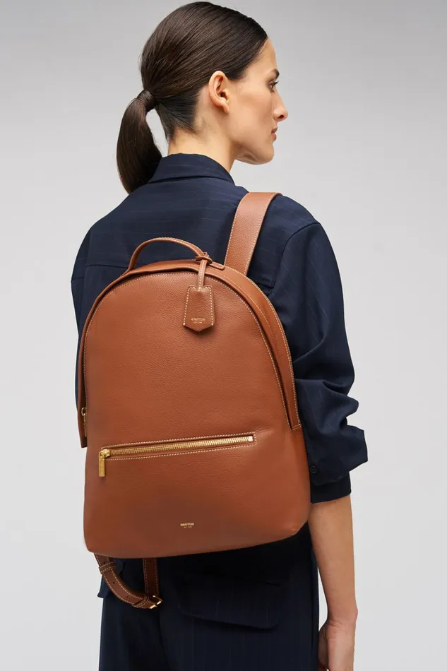Oroton Margot Zip Backpack Whiskey Women Work Oroton Margot Zip Backpack Whiskey Women Work
