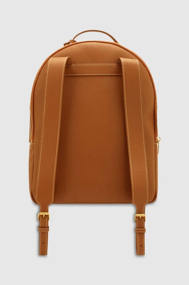 Oroton Margot Zip Backpack Whiskey Women Work Oroton Margot Zip Backpack Whiskey Women Work
