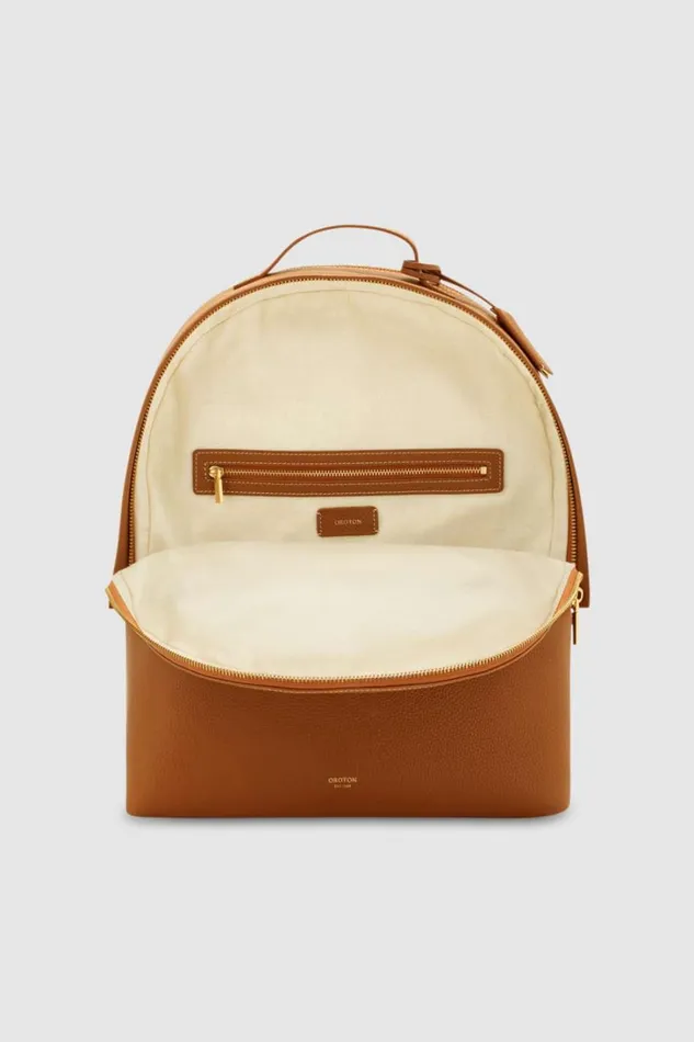 Oroton Margot Zip Backpack Whiskey Women Work Oroton Margot Zip Backpack Whiskey Women Work
