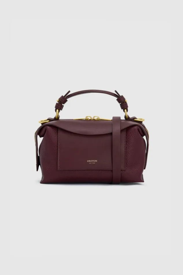 Oroton Mica Mini Bowler Currant Women Mini Bags
