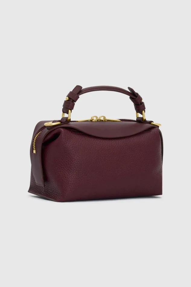 Oroton Mica Mini Bowler Currant Women Mini Bags Oroton Mica Mini Bowler Currant Women Mini Bags