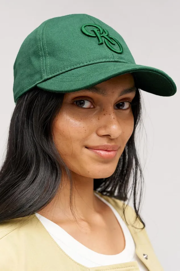 Oroton Oro Logo Cap Villa Green Women Hats Oroton Oro Logo Cap Villa Green Women Hats