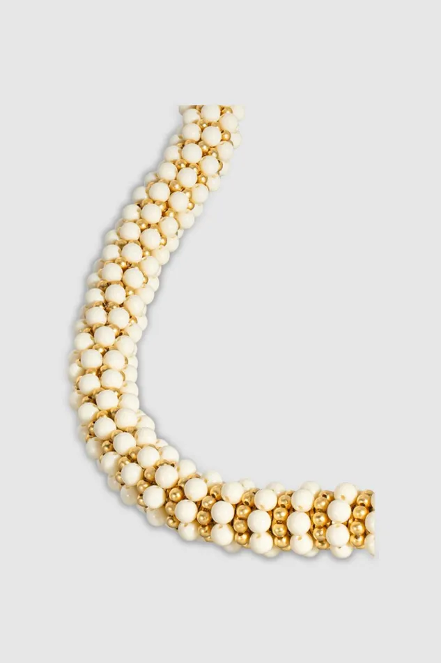 Oroton Pietra Necklace 18k Worn Goldclotted Cream Women Jewellery Oroton Pietra Necklace 18k Worn Goldclotted Cream Women Jewellery