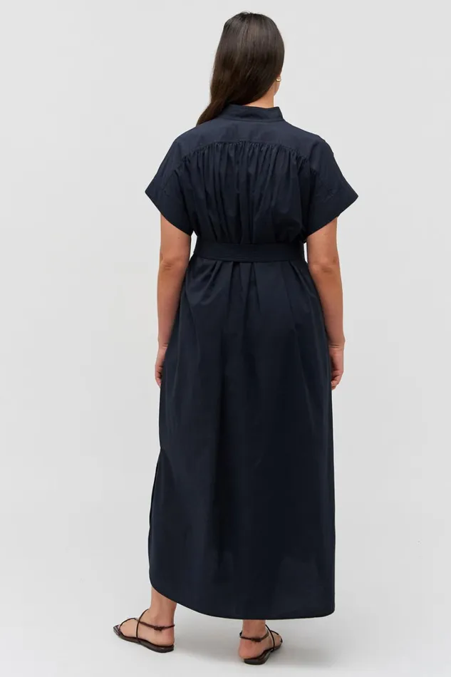 Oroton Rae Gathered Dress North Sea Women Dresses Oroton Rae Gathered Dress North Sea Women Dresses