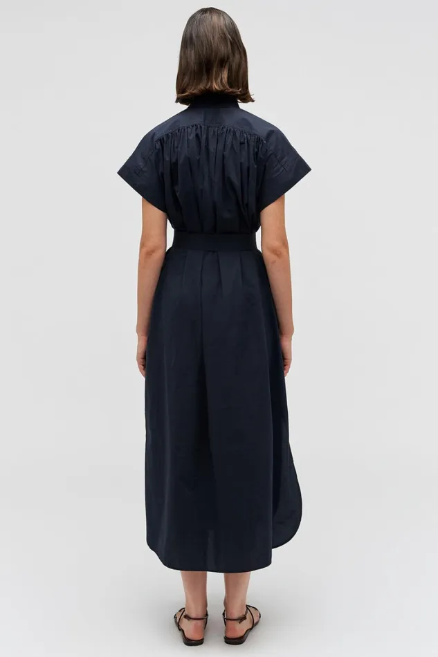 Oroton Rae Gathered Dress North Sea Women Dresses Oroton Rae Gathered Dress North Sea Women Dresses
