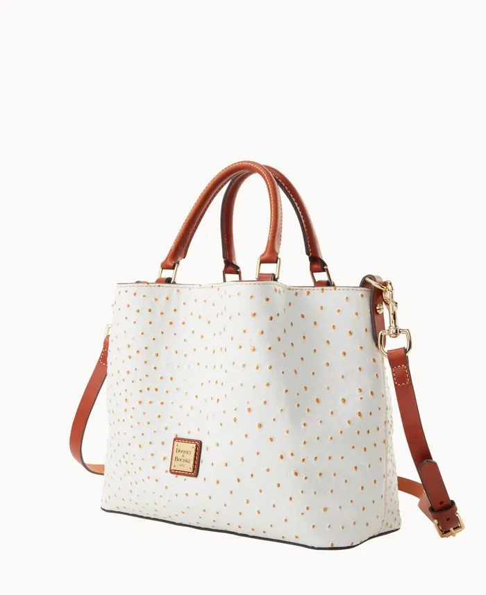 Ostrich Barlow Bone Woman Dooney and Bourke Satchels Ostrich Barlow Bone Woman Dooney and Bourke Satchels