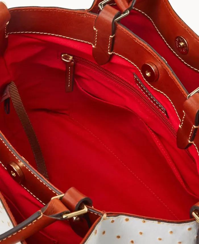 Ostrich Barlow Bone Woman Dooney and Bourke Satchels Ostrich Barlow Bone Woman Dooney and Bourke Satchels