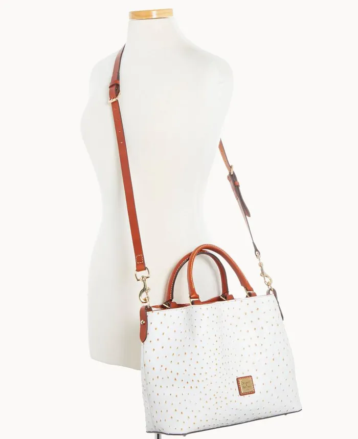 Ostrich Barlow Bone Woman Dooney and Bourke Satchels Ostrich Barlow Bone Woman Dooney and Bourke Satchels