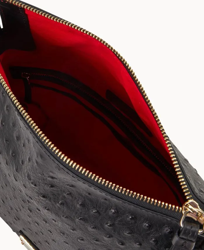 Ostrich Randy Black Woman Dooney and Bourke Shoulder Bags