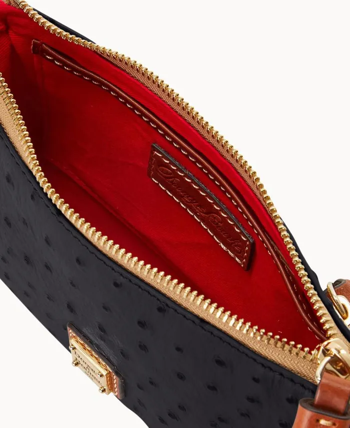Ostrich Slim Crossbody Black Woman Dooney and Bourke Crossbodies Ostrich Slim Crossbody Black Woman Dooney and Bourke Crossbodies