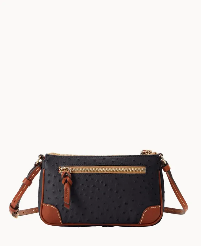 Ostrich Slim Crossbody Black Woman Dooney and Bourke Crossbodies Ostrich Slim Crossbody Black Woman Dooney and Bourke Crossbodies